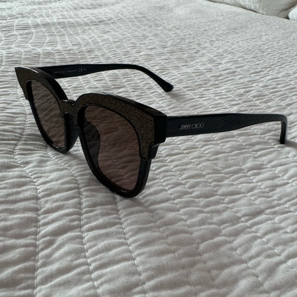 Jimmy Choo Accessories Jimmy Choo Mayela Glitter Sunglasses Poshmark